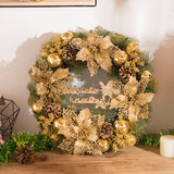 Luxury,Golden,Christmas,Light,Window,Wreath,Light,Decor