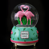 Creative,Crystal,Flamingo,Musical,Globe,Music,Valentine's,Birthday