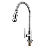 Kitchen,Single,Lever,Faucet,Flexible,Chrome,Brass,Spring