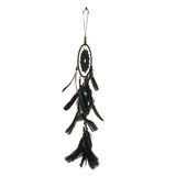 Handmade,Dream,Catcher,Black,Feather,Beads,Balcony,Hanging,Decorations