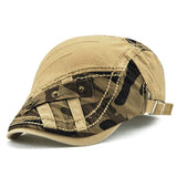 Cotton,Beret,Stripes,Embroidery,Camouflage,Casual,Sport,Cabbie