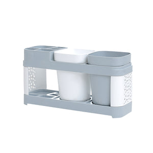 Toothbrush,Holder,Stand,Plastic,Shelf,Bathroom,Toothpaste,Storage