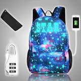 Luminous,Backpack,Waterproof,Laptop,School,Camping,Travel