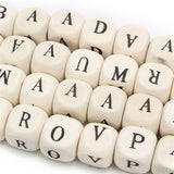 100Pcs,Natural,Mixed,Wooden,Alphabet,Letter,Craft,Charms,Beads