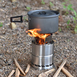 People,Outdoor,Portable,Windproof,Cooking,Stove,Stainless,Steel,Detachable,Burner,Furnace,Camping,Picnic