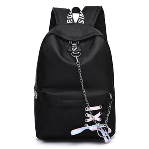 Outdoor,Travel,Backpack,Waterproof,Nylon,School,Rucksack,Girls,Women,Headphone