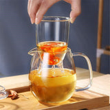 600ML,Resistant,Clear,Glass,Coffee,Strainer,Filter,Infuser