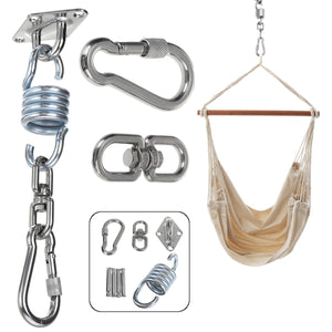 Rotation,Stainless,Steel,Hammock,Swing,Fixed,Plate,Hanging,Chair,Sandbag,Buckles,Tools