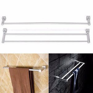 Aluminum,Double,Single,Shelf,Mounted,Towel,Holder,Bathroom