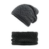 Winter,Thicken,Velvet,Beanie,Scarf,Double,Layers,Knitted