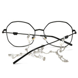 Universal,Women,Large,Frame,Optical,Glasses,Hanging,Chain