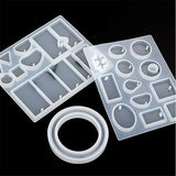 113Pcs,Crystal,Epoxy,Resin,Silicone,Pendant,Casting,Mould,Transparent,Jewelry,Making,Crafting,Decor