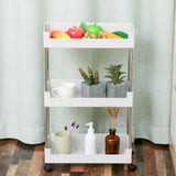 Tiers,Kitchen,Storage,Shelf,Organizer,Rolling,Wheel,Bathroom