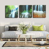 Cascade,Large,Waterfall,Framed,Print,Painting,Canvas,Picture,Decorate,Living