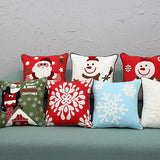 Christmas,Cotton,Embroidering,Pillow,Cases,Santa,Snowflake,Cushion,Cover