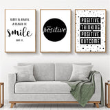 Quote,Modern,Canvas,Poster,Black&White,Prints,Picture,Decoration