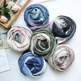 Women,Cotton,Gradient,Color,Natural,Casual,Protection,Literary,Style,Scarf