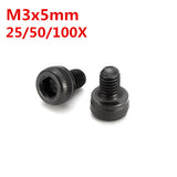 Metric,Thread,M3x5mm,Hexagon,Socket,Steel,Screw