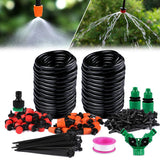 100FT,Micro,Irrigation,System,Watering,Plant,Timer,Garden