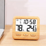 Electronic,Wooden,Digital,Temperature,Humidity,Meter,Indoor,Thermometer,Hygrometer,Weather,Station,Clock