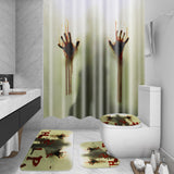 180x180cm,Bloody,Hands,Bathroom,Waterproof,Shower,Curtain,Carpets,Toilet,Cover,Floor,Halloween