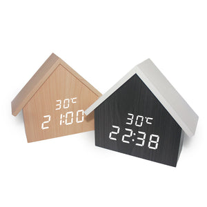 Alarm,Clock,Electronic,Digital,Display,Clocks,House,Shape,Desktop,Decoration