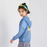 [FROM,Children's,Protection,Zipper,Jacket,Summer,Sunscreen,Breathable,Hooded,Kid's,Conditioning,Shirt