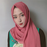 Women,Solid,Color,Scarf,Hijab,Chiffon,Scarf