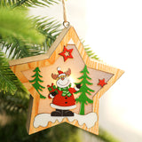 Luminous,Christmas,Wooden,Ornament,Light,Santa,Claus,Decorations