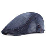 Washed,Denim,Beret,Forward,Outdoor,Travel,Retro