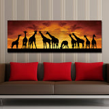 10672,Single,Spray,Paintings,Giraffe,Sunrise,Landscape,Decoration,Paintings