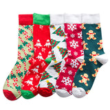 Ladies,Chiristmas,Pattern,Jacquard,Cotton,Middle,Socks,Casual,Outdoor,Socks