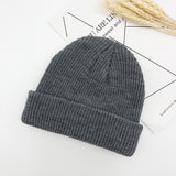 Unisex,Solid,Color,Knitted,Skull,Beanie