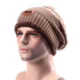 Knitted,Slouch,Beanie,Coral,Fleece,Linen,Double,Layers,Elastic,Mountaineering,Outdooors