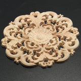 Carved,Onlay,Applique,Unpainted,Flower,Pattern,Furniture,Frame,Decor