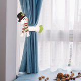 Loskii,Christmas,Decorations,Small,Creative,Curtain,Buckle,Cartoon,Snowman,Curtain,Decorations