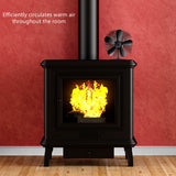 IPRee,Black,Fireplace,Blade,Powered,Stove,komin,Burner,Quiet,Distribution,Efficient,Friendly