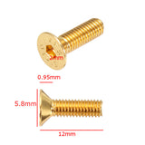 Suleve,M3AH1,10Pcs,M3*10,Countersunk,Socket,Screws,Steel,Alloy,Titanium,Plating