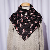 Women,Velvet,Thickness,Animal,Crane,Pattern,Fashion,Casual,Winter,Outdoor,Scarf,Shawl