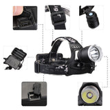 XANES,XHP50,Headlamp,Modes,Waterproof,Rechargeable,Light,Camping,Fishing,Cycling