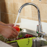 Chrome,Modern,Kitchen,Basin,Faucet,Lever,Rotation,Spout,Water,Mixer