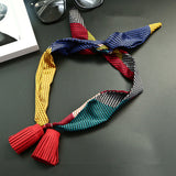 Women,Pendants,Small,Scarf,Chiffon,Korean,style,Tassel,Decoration,Necklace,Scarves