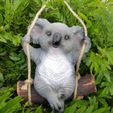 Koala,Hanging,Swing,Ornament,Figurine,Statues,Garden,Sculptures,Decorations