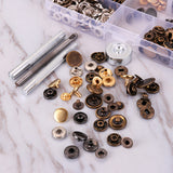 100Pcs,Metal,Mixed,Jeans,Buttons,Fasteners,Press,Popper,Denim,Jacket,Leather