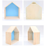 Wooden,House,Shape,Hanging,Shelf,Storage,Decorations