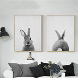 Rabbit,Canvas,Poster,Animal,Print,Paintings,Nursery