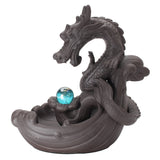 Porcelain,Dragon,Backflow,Incense,Burner,Ceramic,Censer,Holder,Glass