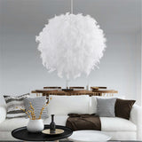 Elegant,Fluffy,Feather,Ceiling,Pendant,Light,Fixture,Chandelier,Decorations,Light