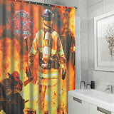 Waterproof,Polyester,Fabric,Shower,Curtain,Firemen,Design,Bathroom,Decoration