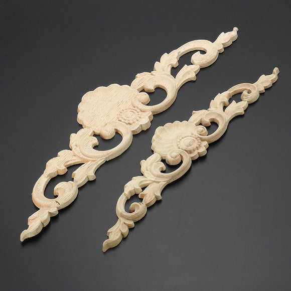 Carved,Applique,Unpainted,Flower,Decoration